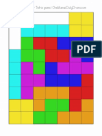 Tetris Printable Game PDF