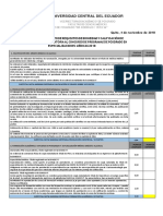 Requisitos especializaciones médicas UCE 2018