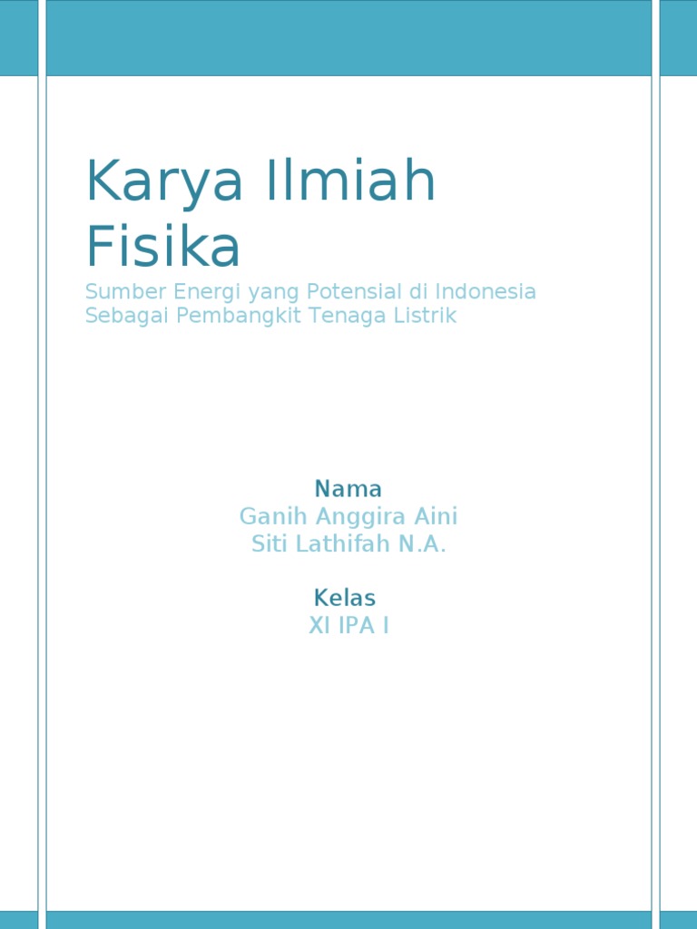 Karya Ilmiah Fisika