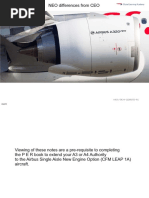 Airbus A32X NEO LEAP Differencies 