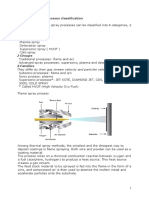 Thermal Spray Processes Classification