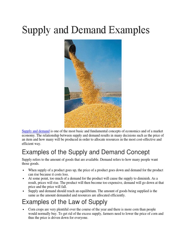 Real-World Supply and Demand Examples | PDF | Supply And Demand | Prices