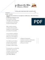 La Niña de La Lámpara Azul - Prueba Quinto Año