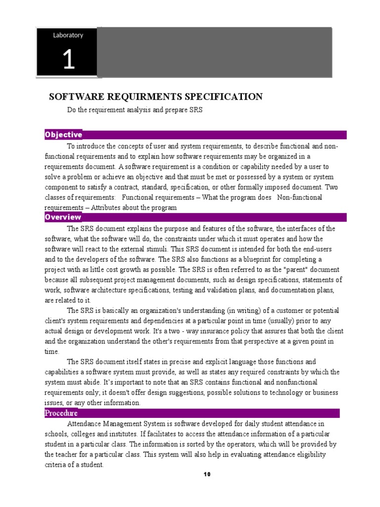 Payroll Software SRS Overview | PDF | Specification (Technical Standard ...