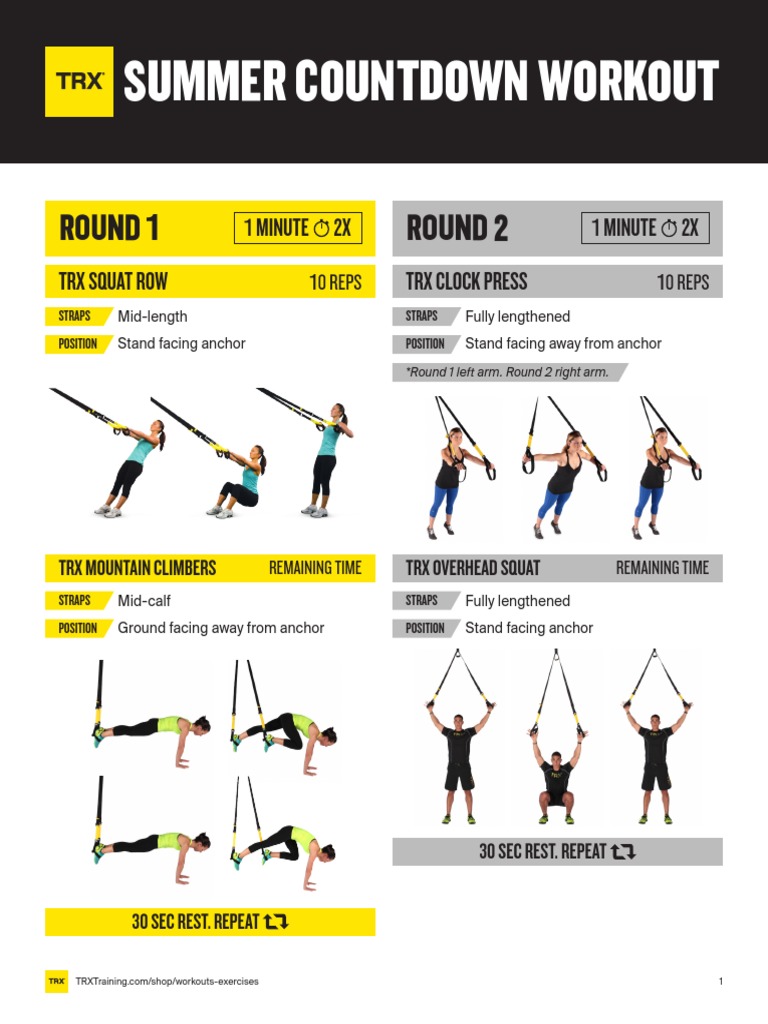 TRX Summer Workout | PDF | Anatomical Terms Of Motion | Recreation