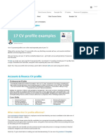 17 CV Personal Profile Examples 