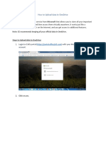 How To Upload Data Onedrive