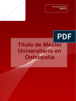 Máster Univ. en Osteopatía