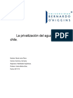 La privatización del agua en Chile y sus consecuencias