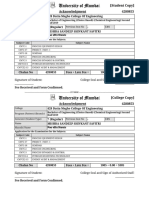 Exam Form Acknowledgment