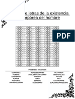 Sopa de Letras La Existencia Corporea Del Hombre