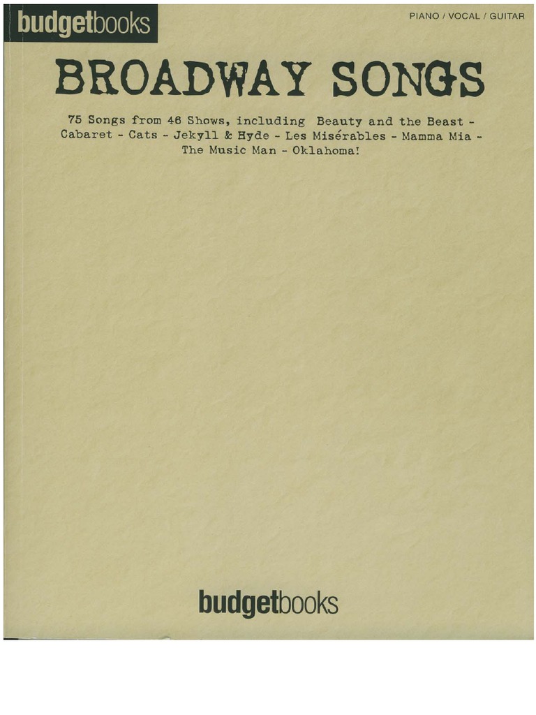 Broadway Songs - Vocal Score PDF | PDF