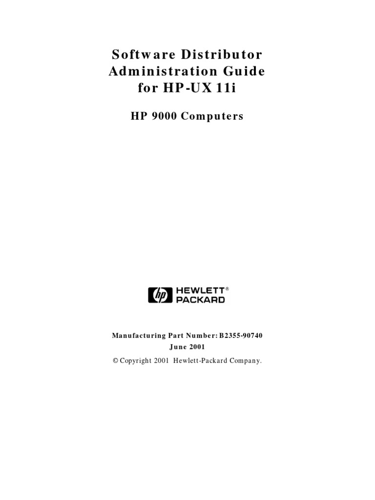 Software Distributor Administration Guide For HPUX 11i PDF Hewlett