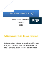 Calculo Del TIR y VAN