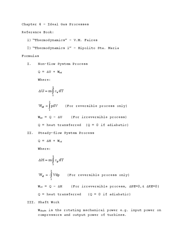 Ideal Gas Processes in Thermodynamics | PDF | Branches Of ...