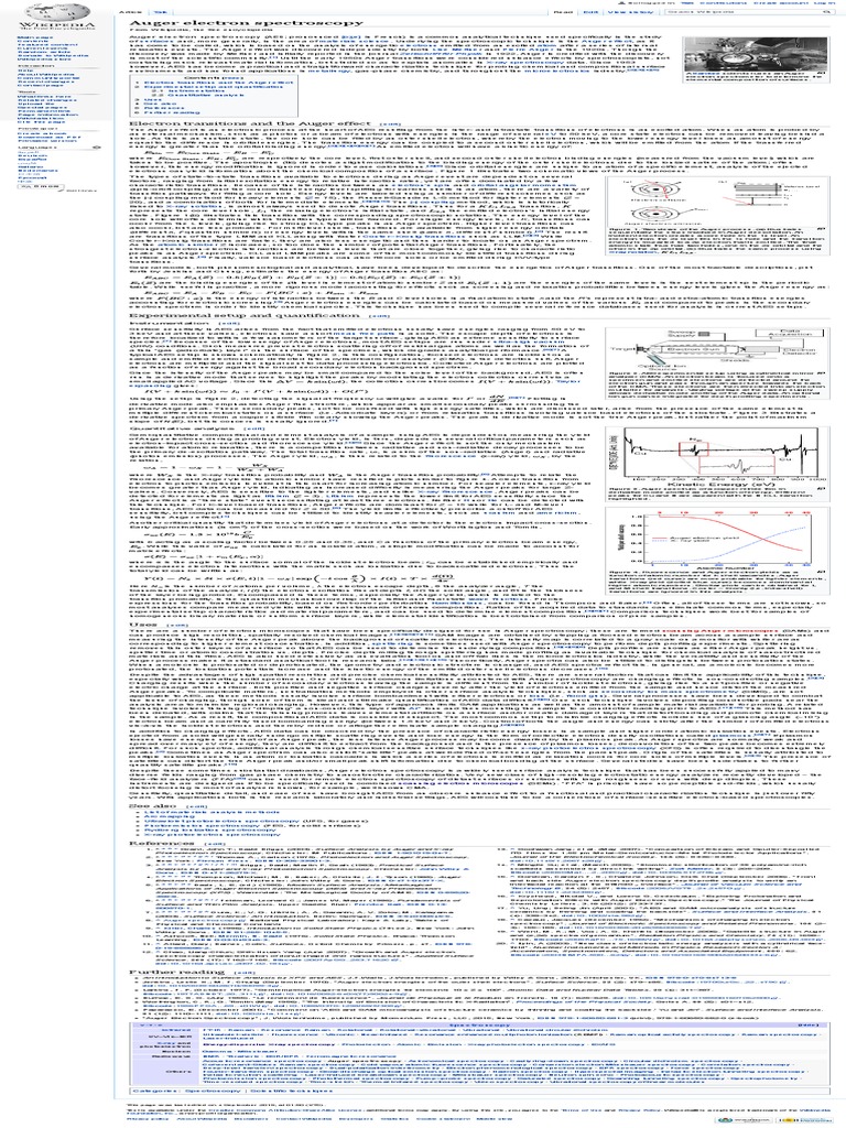 Auger Electron Spectros Pdf Natural Philosophy Spectroscopy