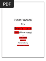 Download Event Proposal Format by spikey90 SN43793959 doc pdf