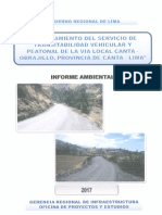 Informe de Impacto Ambiental de La Provincia de Canta - Lima