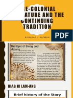 Pre Colonial Literature and The Continuing Tradition 1
