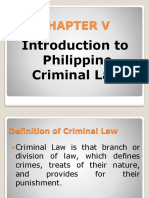 Introduction To Philippine Criminal Law