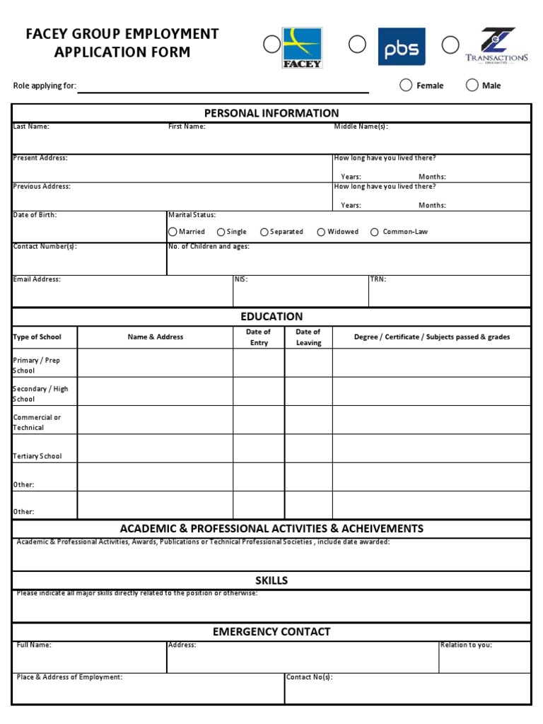 Employment Application Form PDF | PDF | Background Check | Government