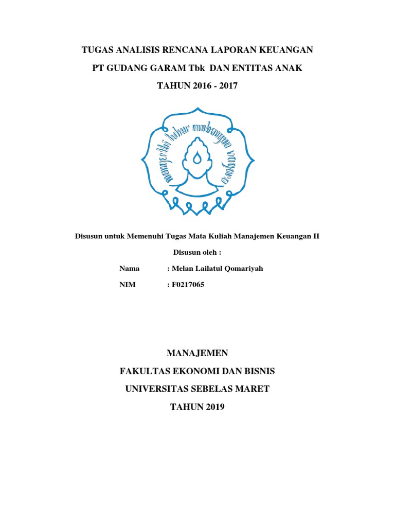 Tugas Analisis Rencana Laporan Keuangan PT Gudang Garam | PDF