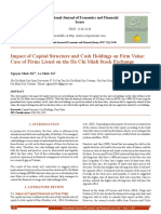Impact of Capital Structure and Cash Holdings On Firm Value - Case of Firms Listed On The Ho Chi Minh Stock Exchange (#353151) - 364138 PDF