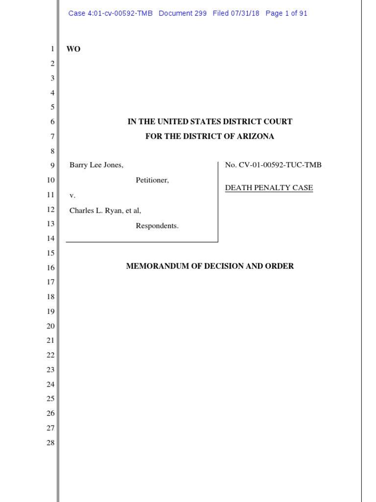 U.S. District Court Ruling in Jones v. Ryan PDF Strickland V