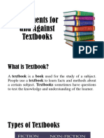 Arguments For and Against Textbooks