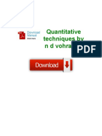 Quantitative Techniques by N D Vohra PDF