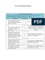 Cuadros de Mando de Control Identificación Riesgos Pyme Aseo