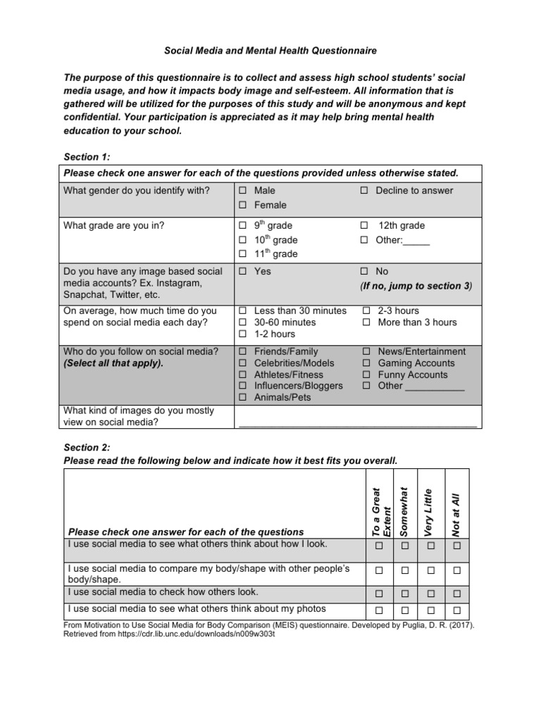 research question in social media