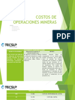 Costos de Operaciones Mineras