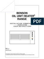 BENSON OIL UNIT HEATER INSTALLATION AND OPERATION MANUAL