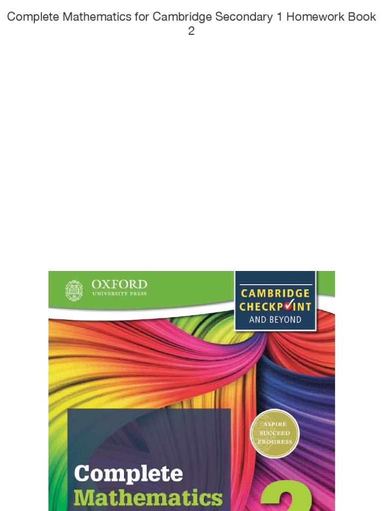 Complete Mathematics For Cambridge Secondary 1 Homework Book 2 PDF | PDF