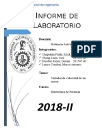 Informe N°4 Variador de Velocidad de Un Motor de Tension Alterna