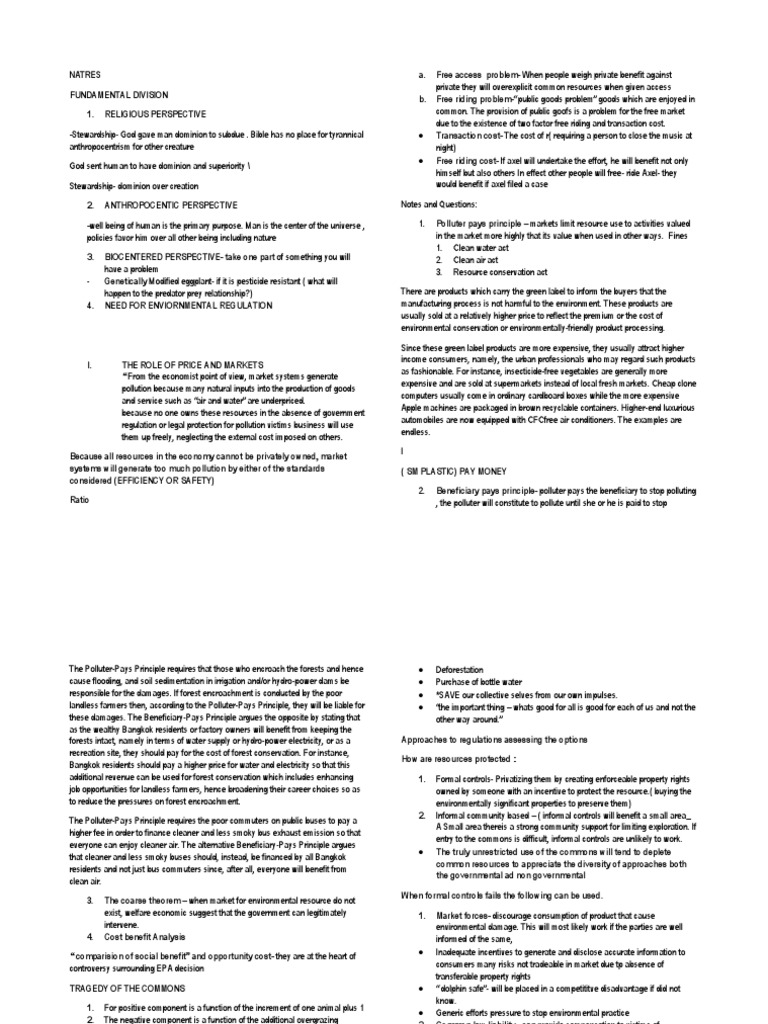 Natres Pe Benito Midterms | PDF | Air Pollution | Conservation (Ethic)