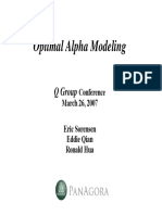 Optimal Alpha Modeling