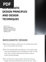 Bio Climatic Design Principles and Design Techniques