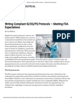 Writing Compliant IQOQPQ Protocols - Meeting FDA Expectations