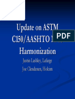 Update on ASTM C150/AASHTO M 85 Harmonization