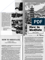 How To Meditate