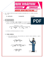 Las Unidades Sintácticas para Quinto de Secundaria