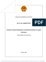 QCVN 20-2009 BTNMT National Technical Regulation On Industrial Emission of Organic Substances