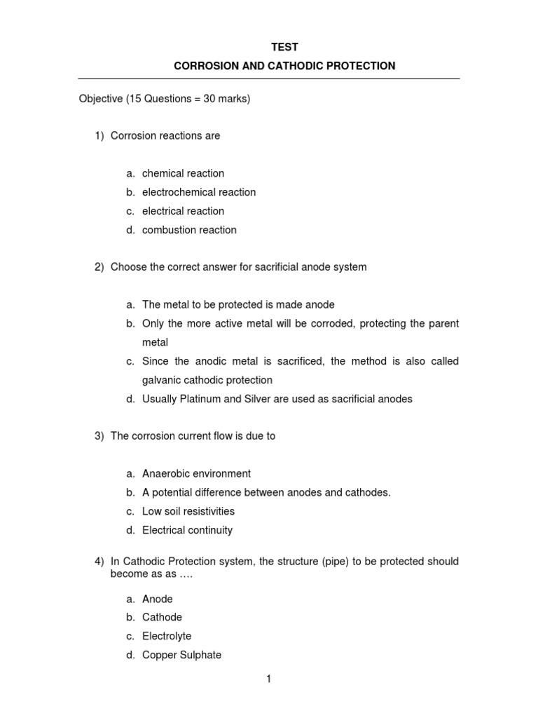 Corrosion and Cathodic Protection Guide | PDF | Anode | Corrosion