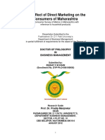 The Effect of Direct Marketing on the Consumers of Maharashtra a Consumer Survey of Metros in Maharashtra With Reference to Household Products Zeenat F.M.khan (1)