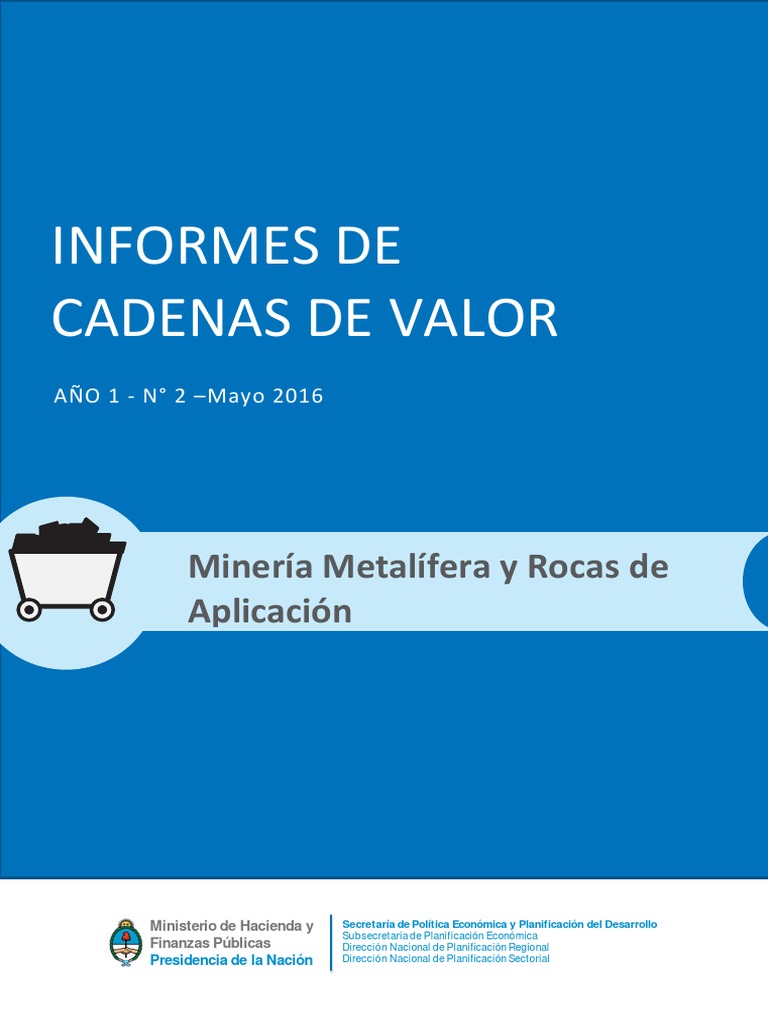 Informe Cadena de Valor Mineria Argentina | PDF | Minería | Cobre