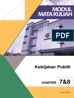 Modul Kebijakan Publik Chapter 7&8