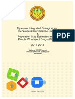 Myanmar IBBS and Population Size Estimates Among PWID 2017-2018