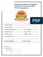 Assignment Submit Format Tmu PDF